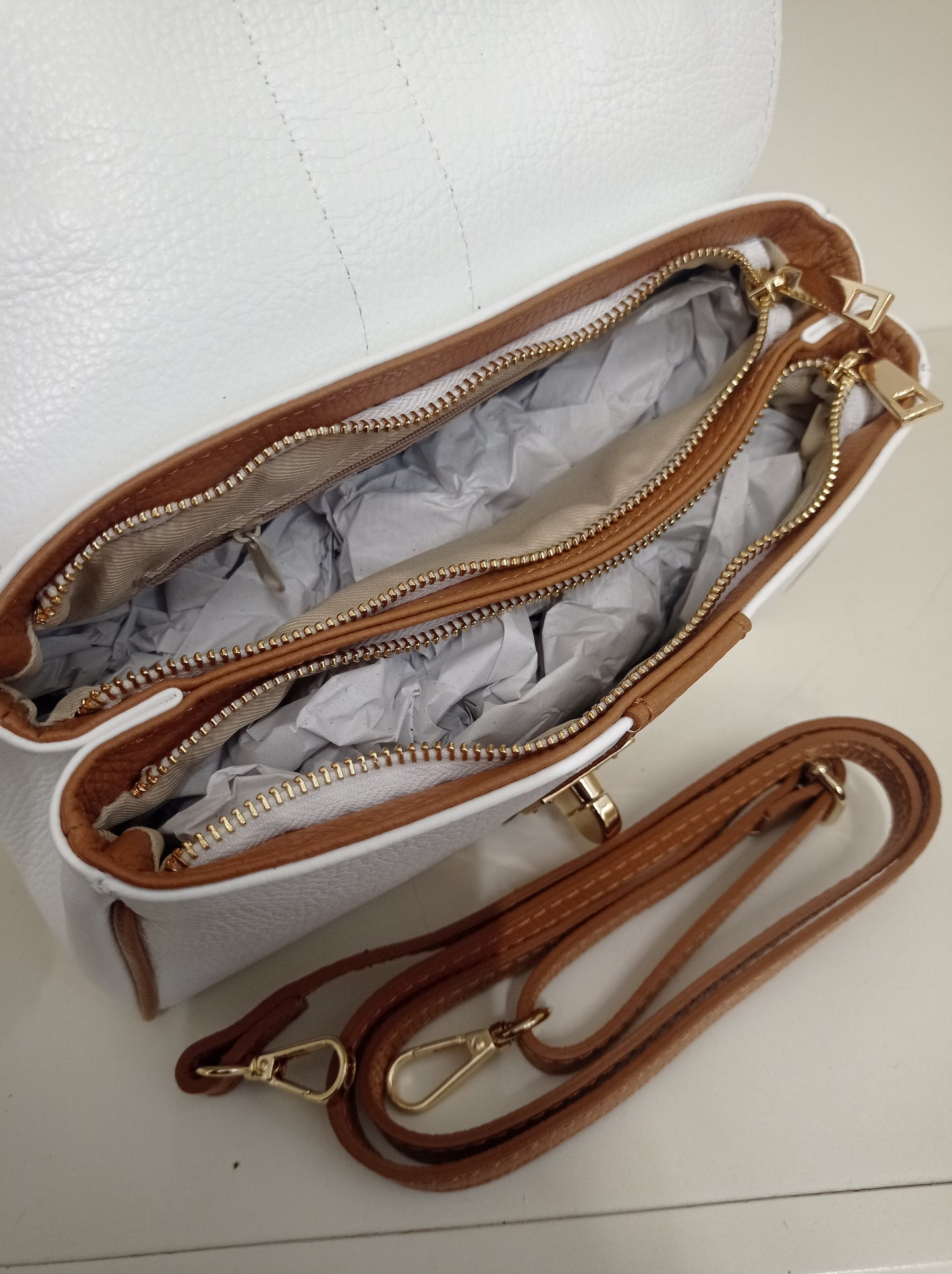 Art. 10191 bianco/cuoio